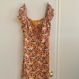 Floral Off the Shoulder Mini Dress XS 0-2